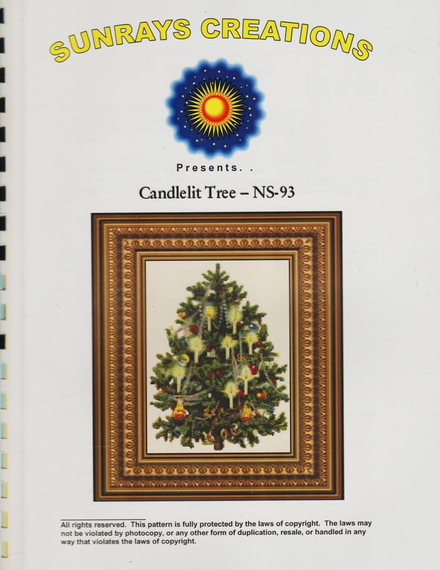 Sunrays Creations Candlelit Tree cross stitch pattern