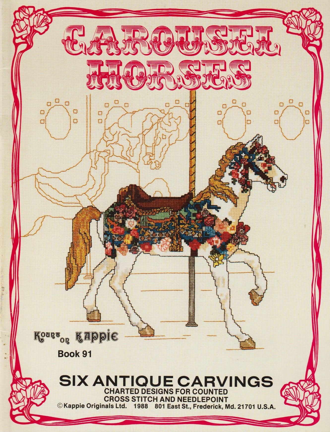 Kappie Carousel Horses 91 cross stitch pattern