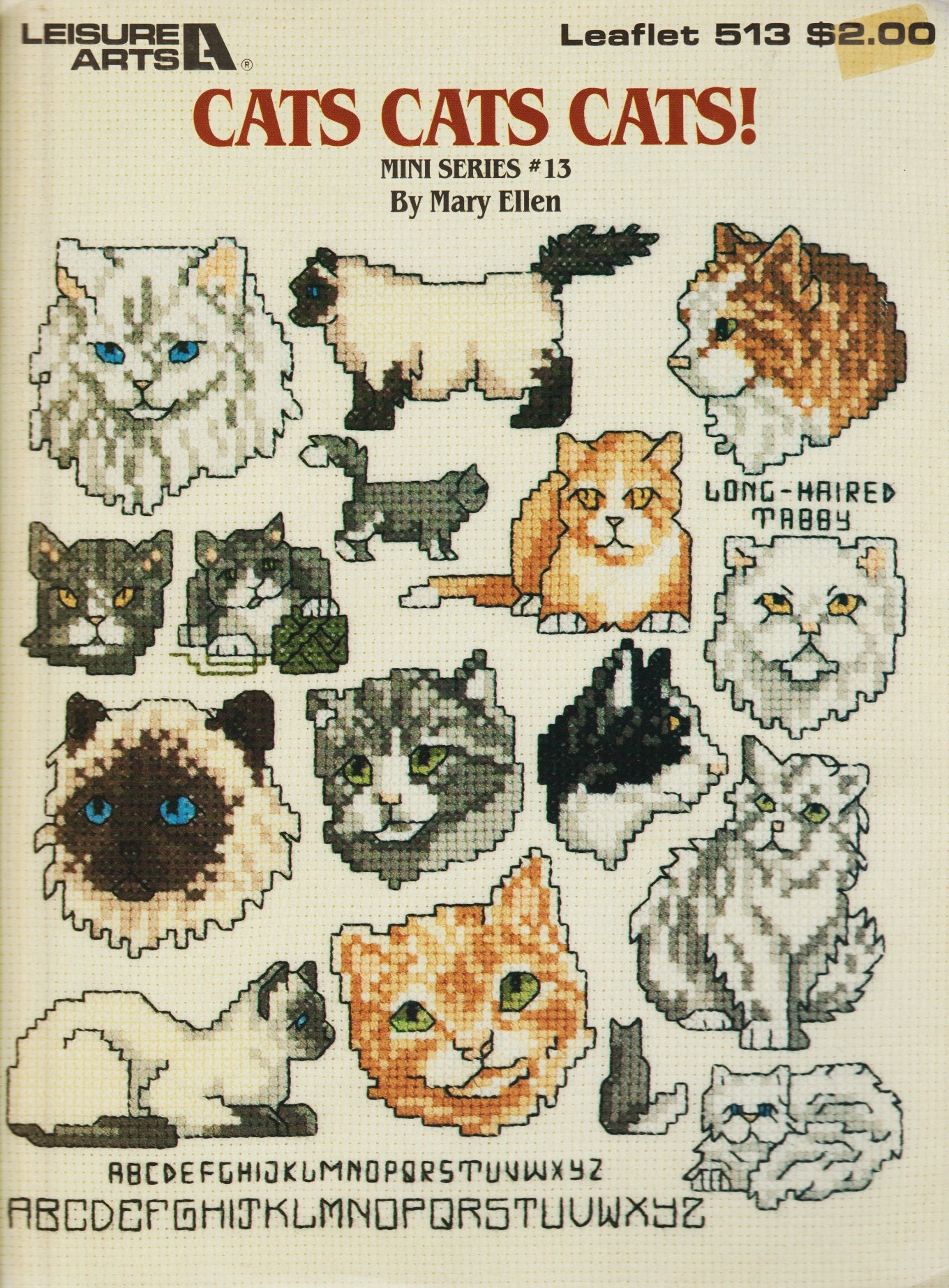 Leisure Arts Cats Cats Cats 513 cross stitch pattern