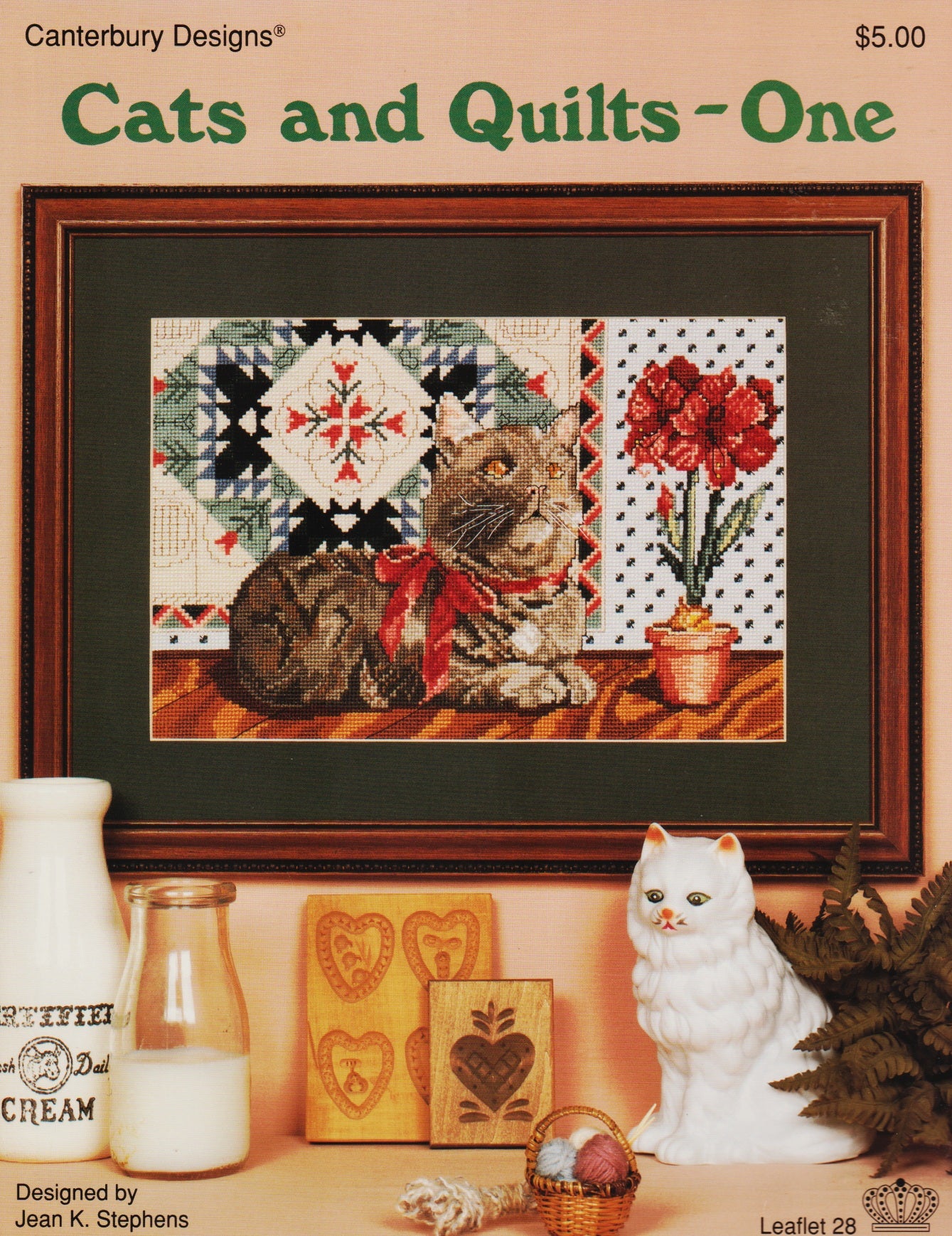 Canterbury Designs Cats and Quilts #1 28 cross stitch pattern