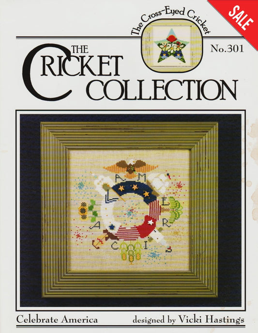 Cricket Collection Celebrate America 301 patriotic cross stitch pattern
