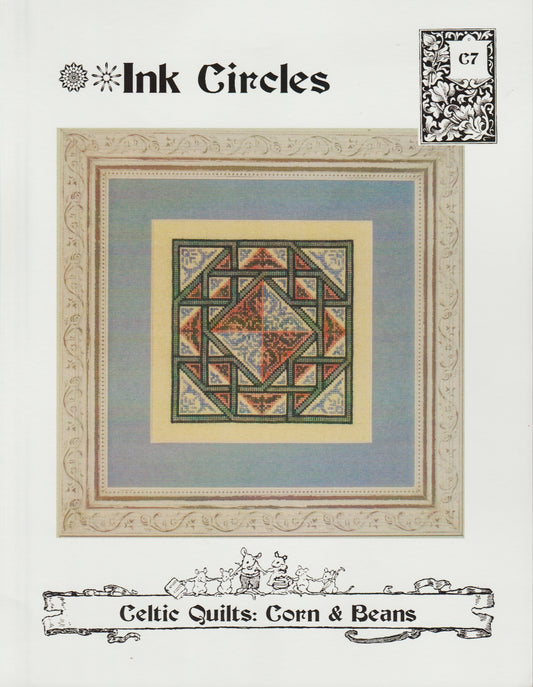 Ink Circles Celtic Quilts: Corn & Beans cross stitch pattern