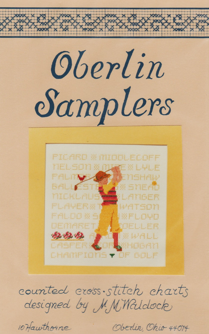 Oberlin Champions Of Golf cross stitch pattern
