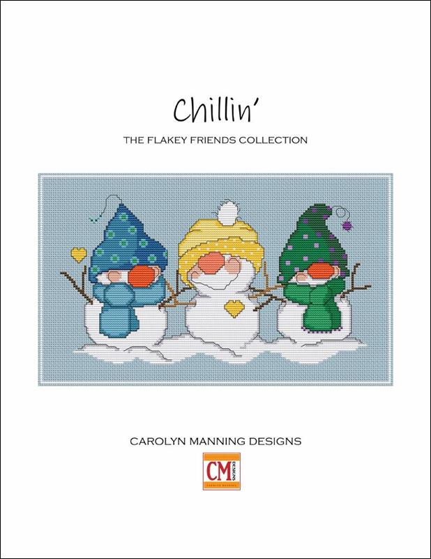 Carolyn Manning Chillin Christmas Gnome cross stitch pattern