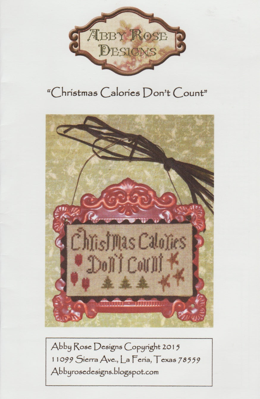 Abby Rose Christmas Calories Don't Count cross stitch pattern