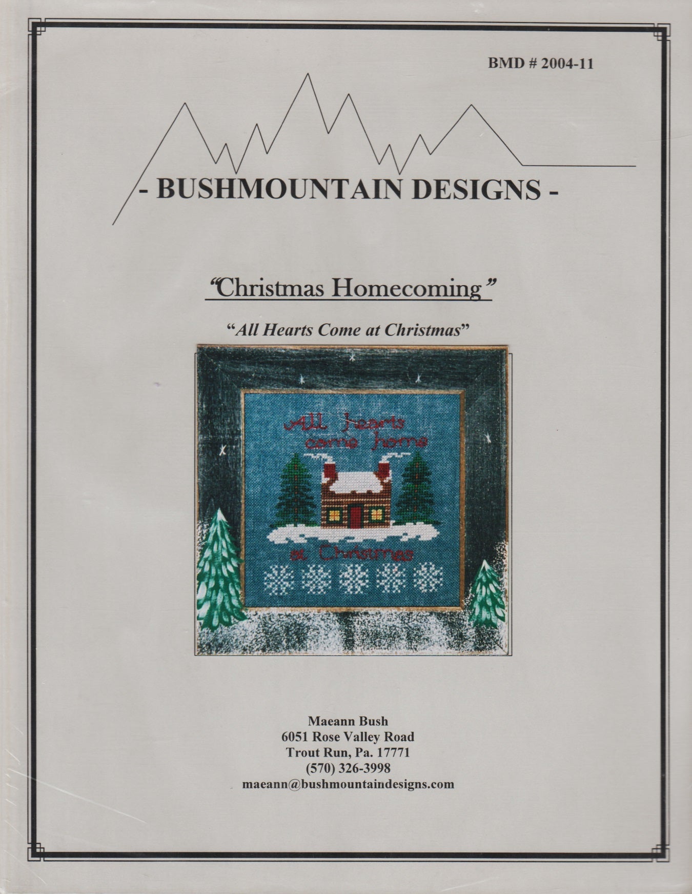 BushMountain Designs Christmas Homecoming BMD2004-11 cross stitch pattern