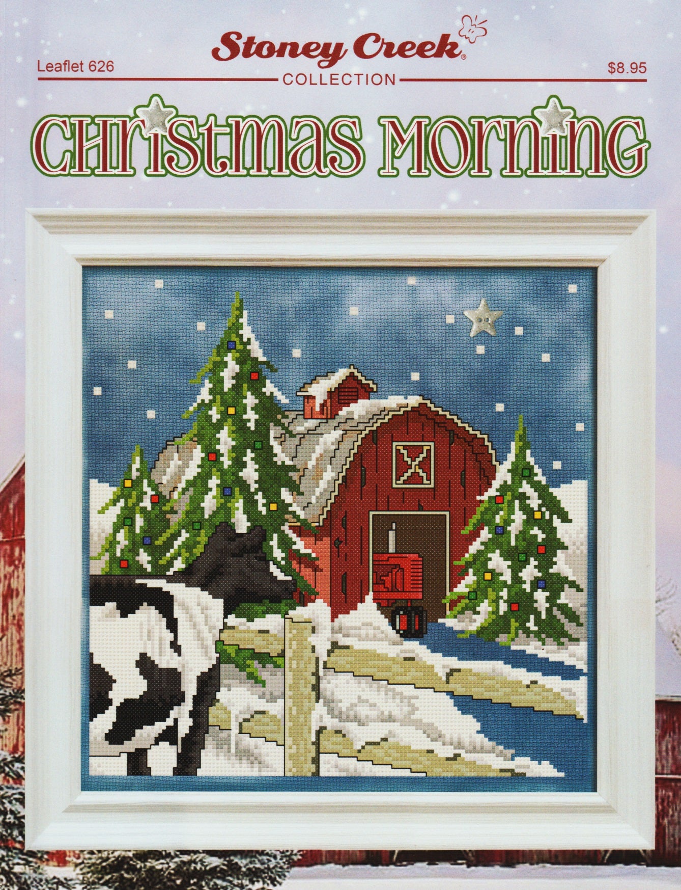 Stoney Creek Christmas Morning LFT626 barn cross stitch pattern