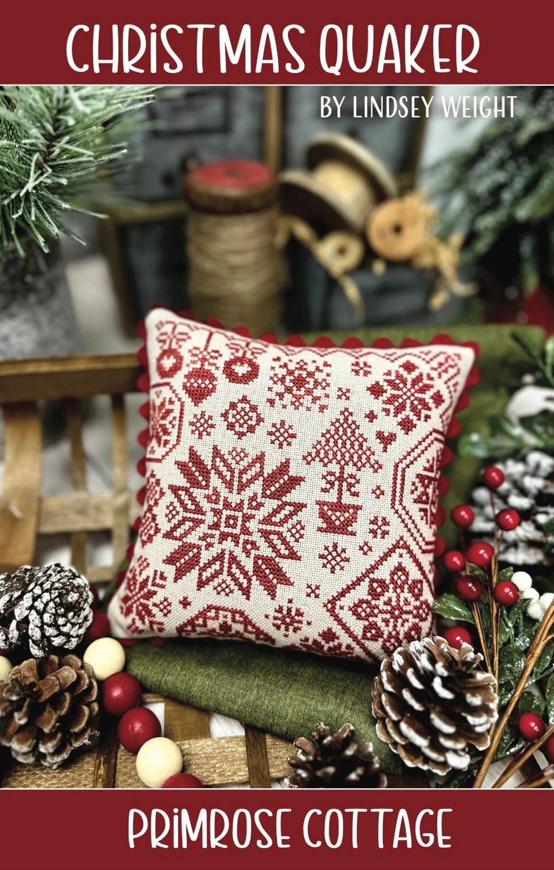 Primrose Cottage Christmas Quaker PCS-120 cross stitch pattern