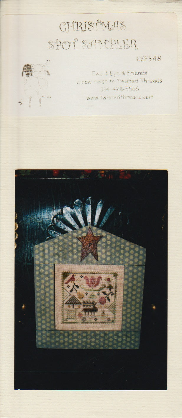 Ewe & Eye Christmas Spot Sampler EEF548 cross stitch pattern