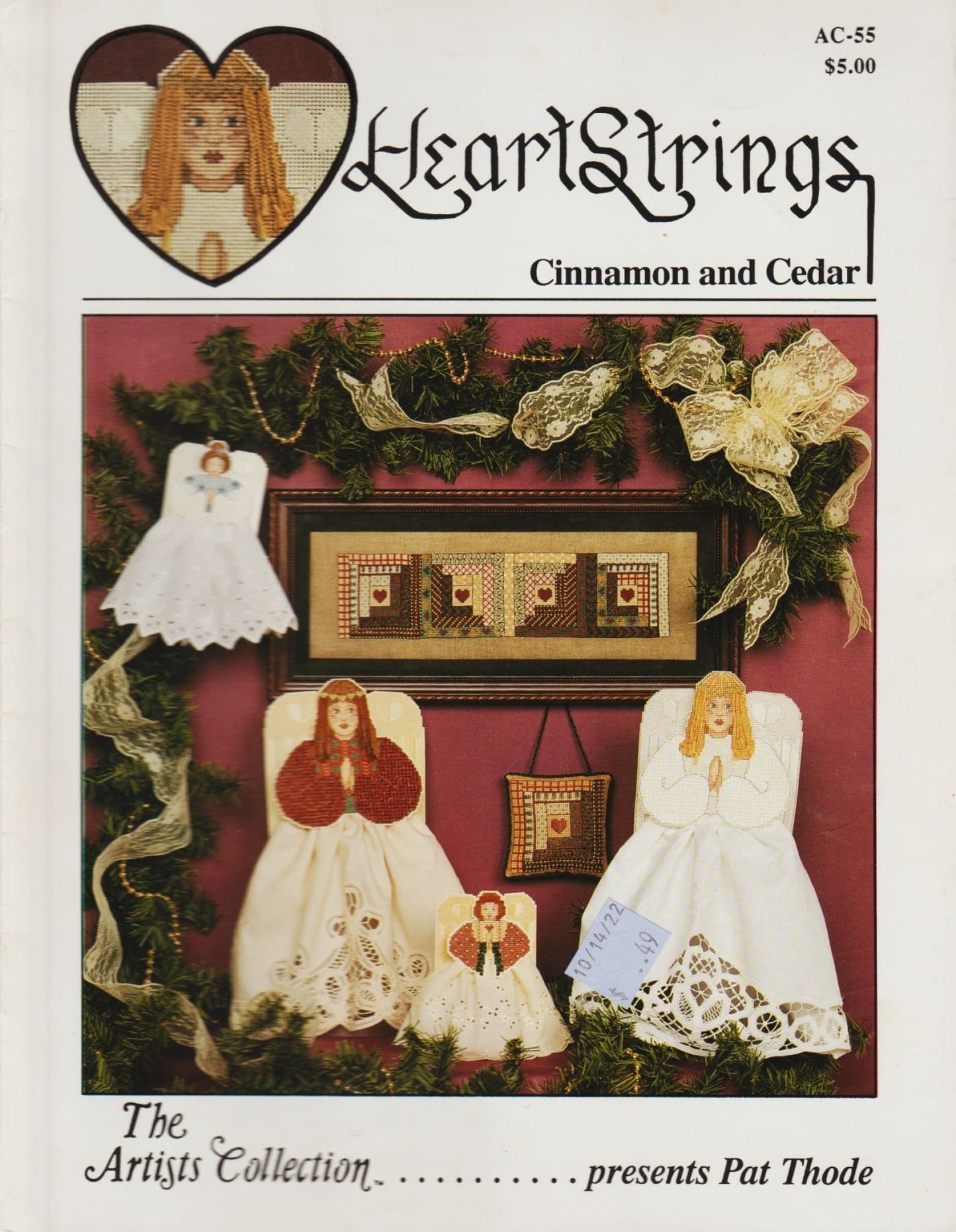 HeartStrings Cinnamon and Cedar AC-55 christmas angel cross stitch pattern