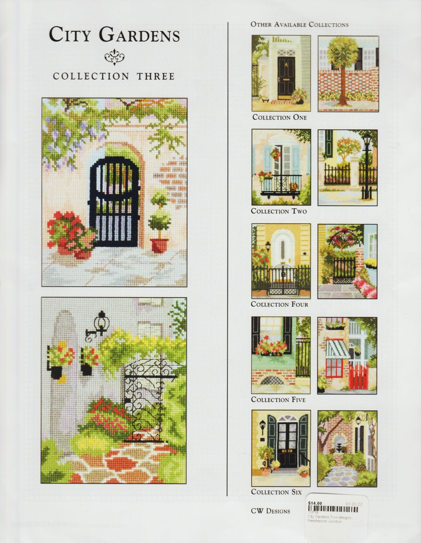 CW Designs City Gardens 3 cross stitch pattern