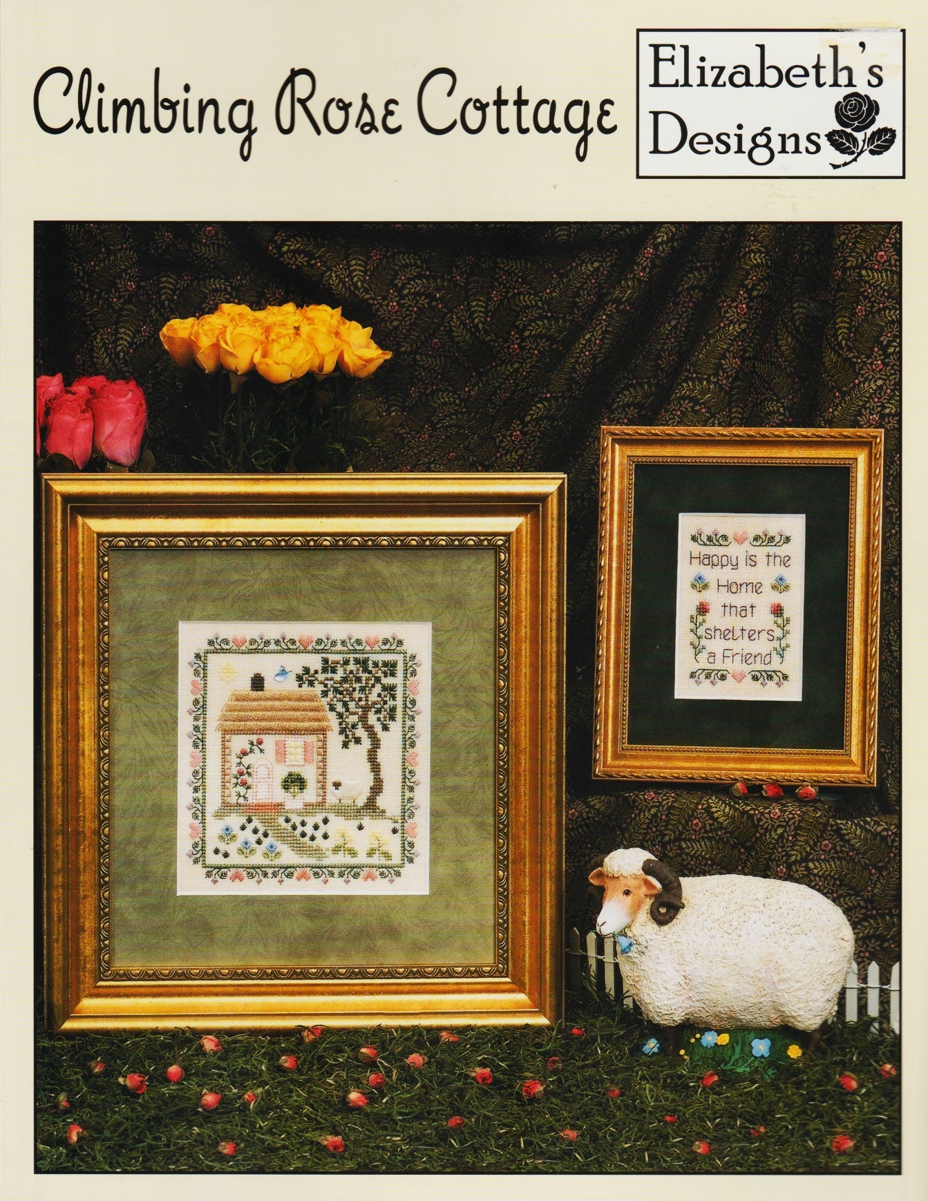 Elizabeth's Designs Climbing Rose Cottage cross stitch pattern