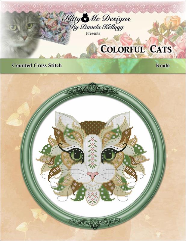 Kitty & Me Colorful Cats - Koala cross stitch pattern