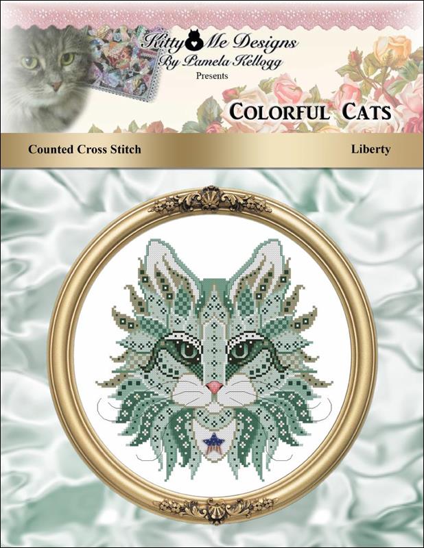 Kitty & Me Colorful Cats - Liberty cross stitch pattern