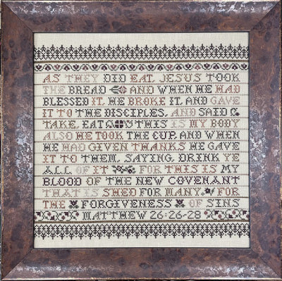 My Big Toe Communion in the Lord's Supper cross stitch pattern