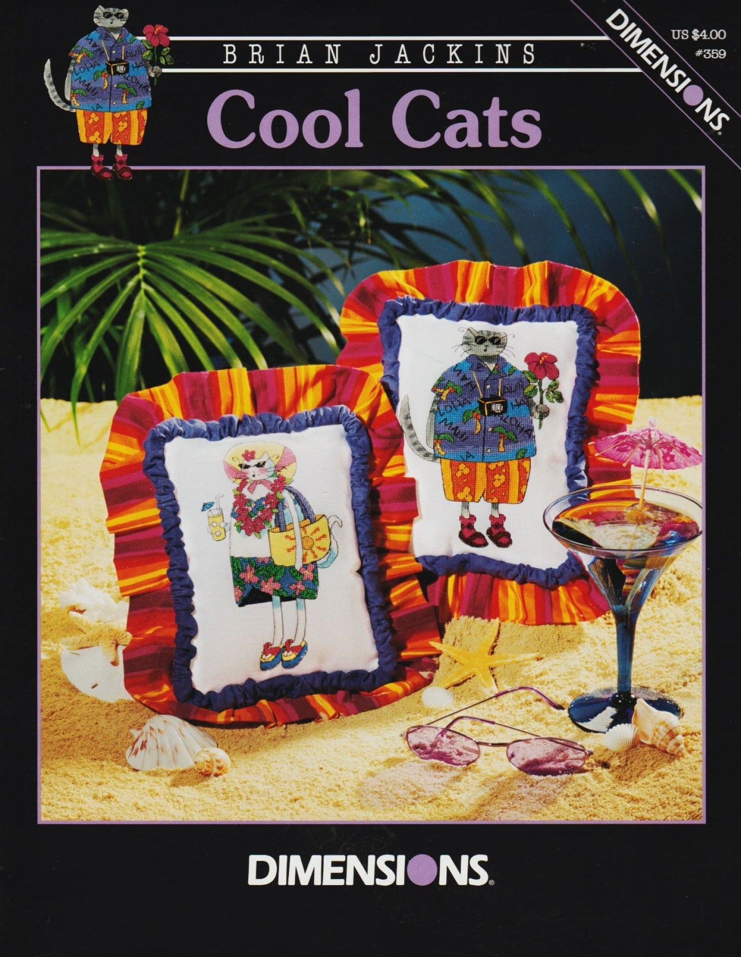 Dimensions Cool Cats 359 cross stitch pattern