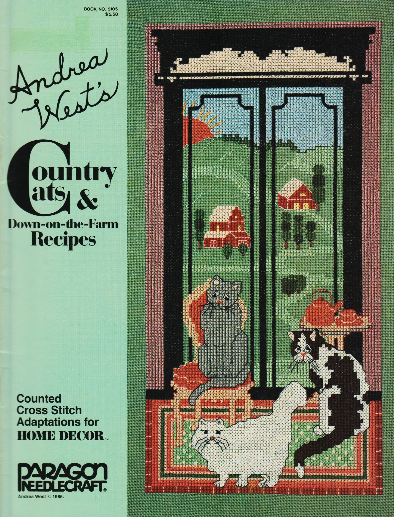Paragon Country Cats & Down-on-the-farm Recipes 5105 cross stitch pattern