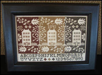 Scarlett House Coverlet Houses cross stitch pattern
