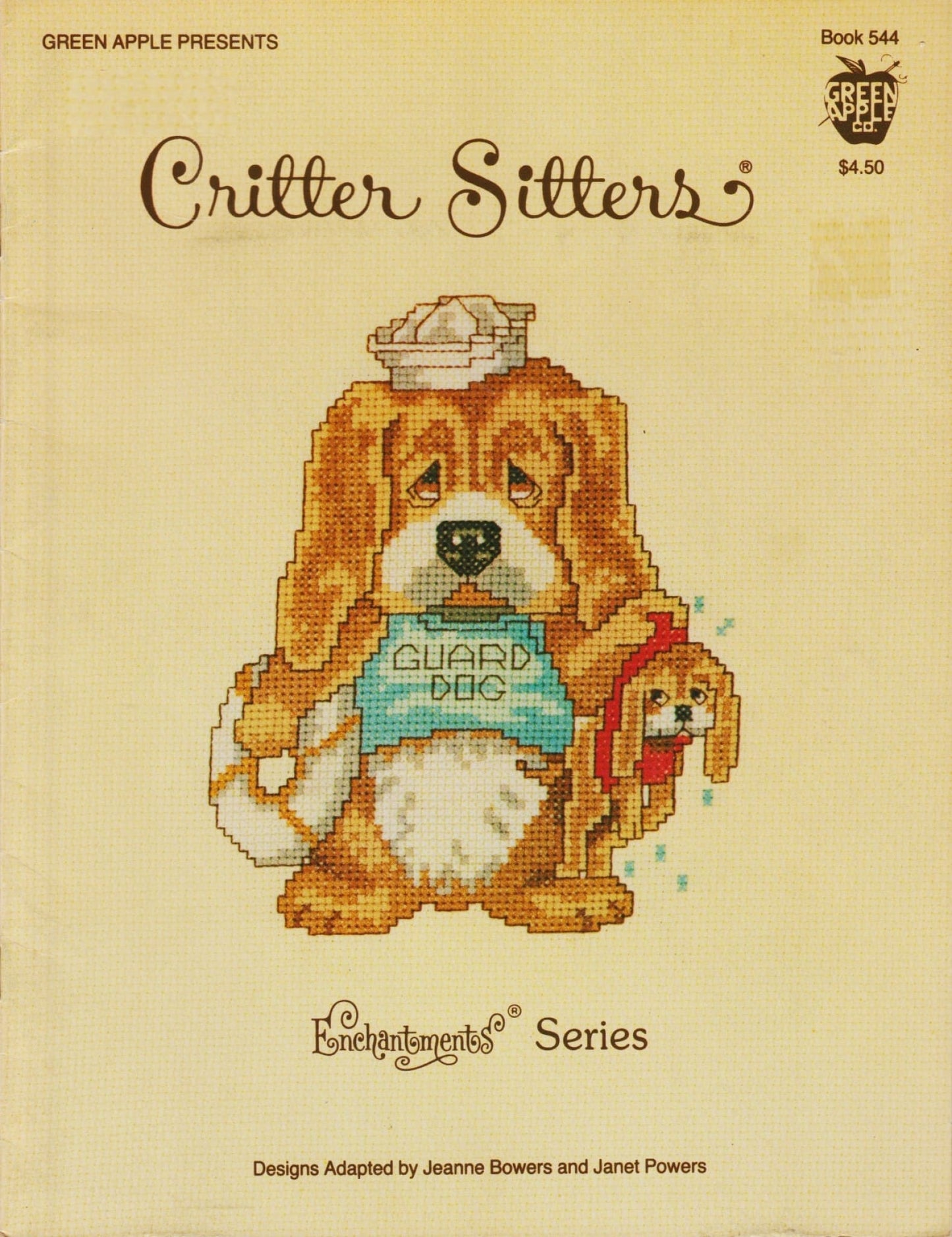 Green Apple Critter Sitters 544 cross stitch pattern