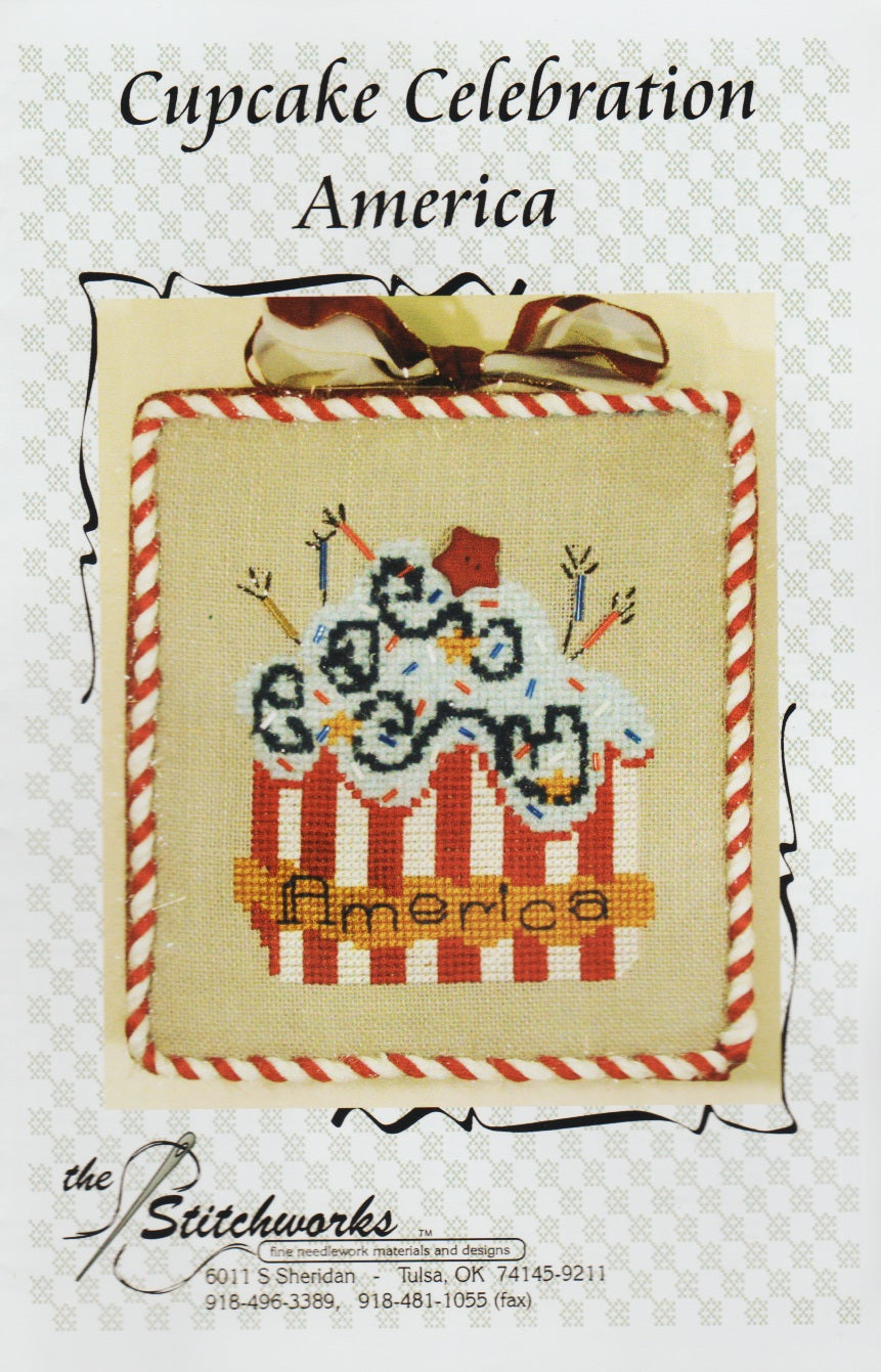 Stitchworks Cupcake Celebration America cross stitch pattern