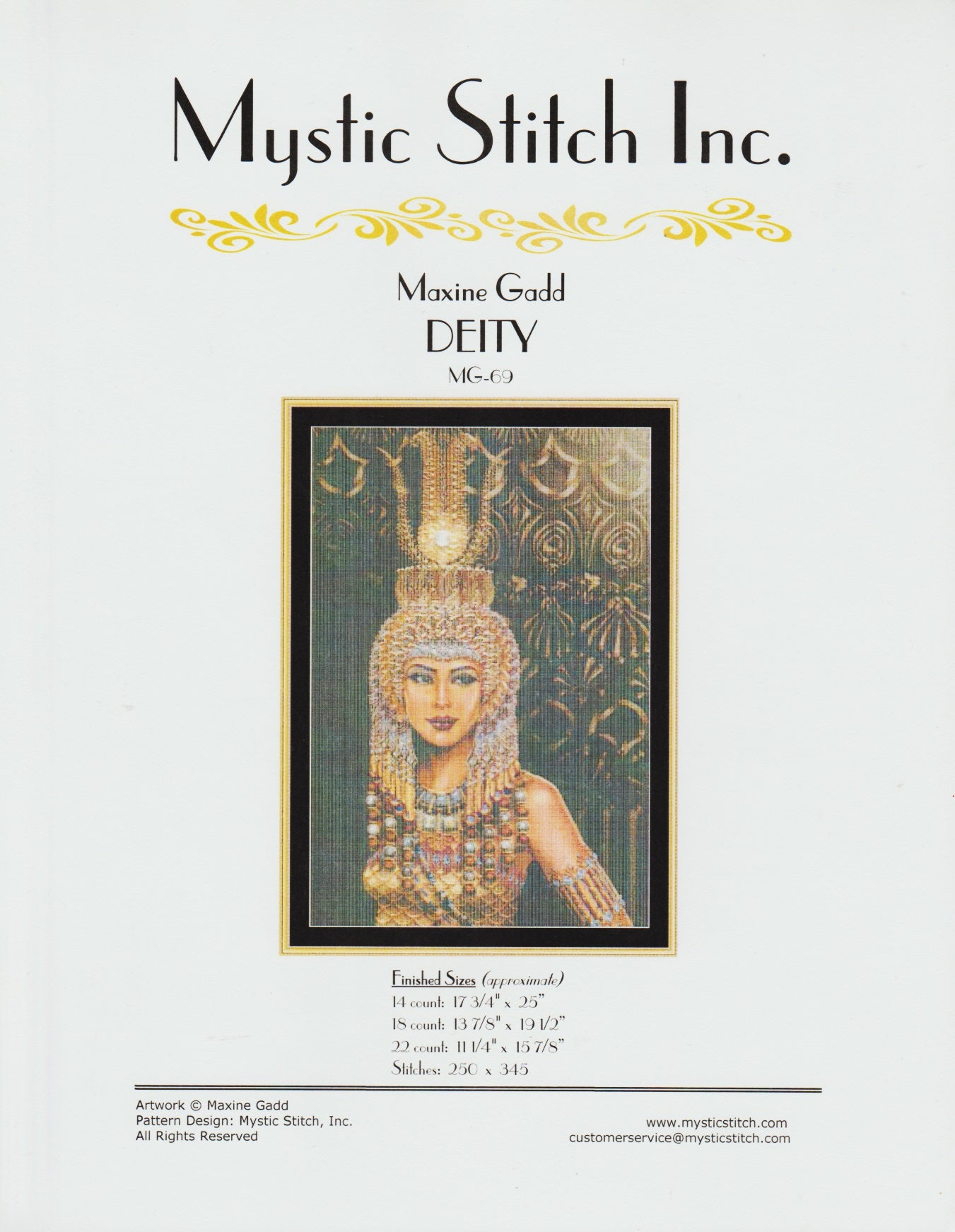 Mystic Stitch Deity Maxine Gadd MG-69 cross stitch pattern