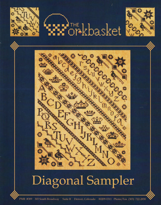 Workbasket Diagonal Sampler cross stitch pattern