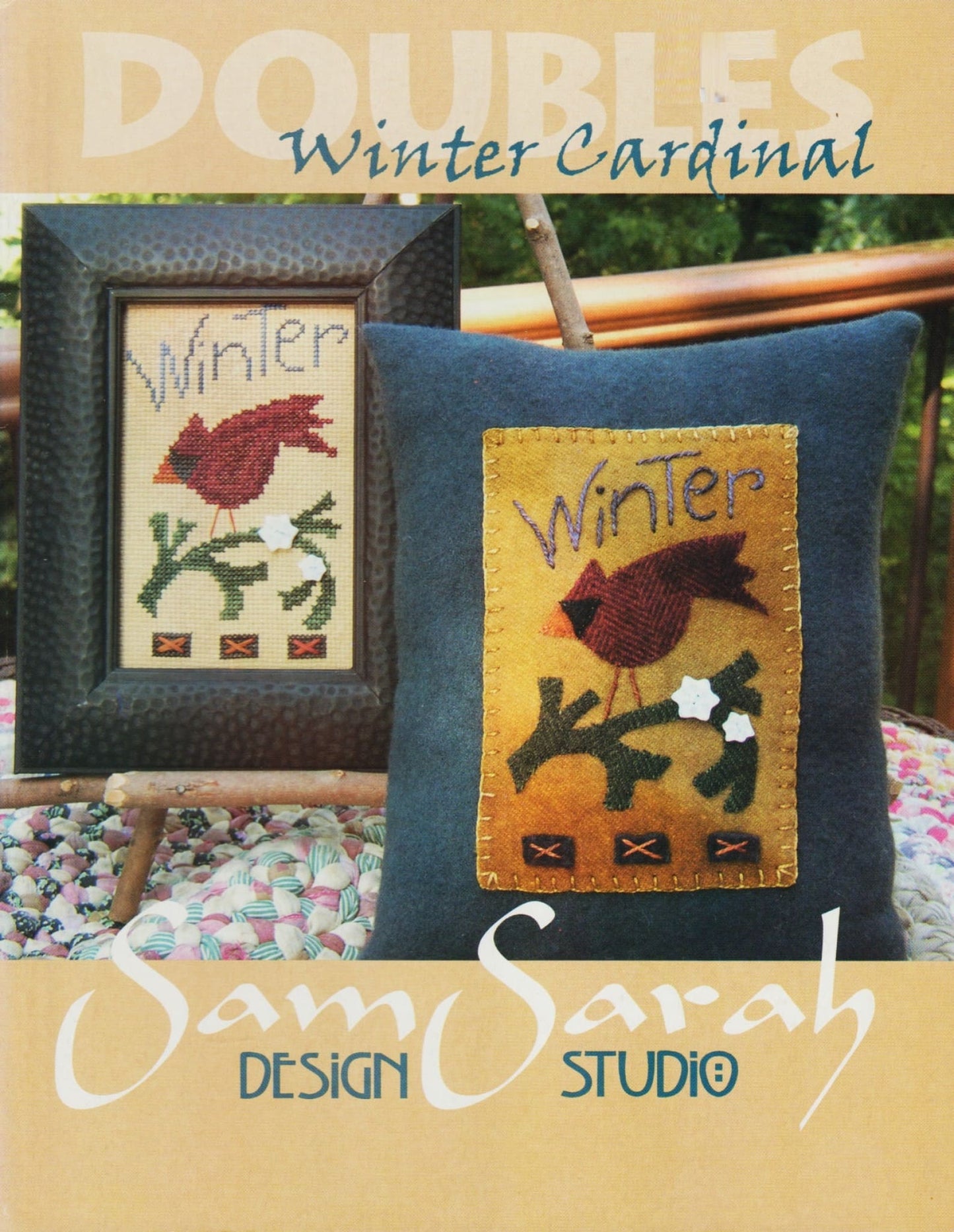 Sam Sarah Doubles Winter Cardinal cross stitch pattern
