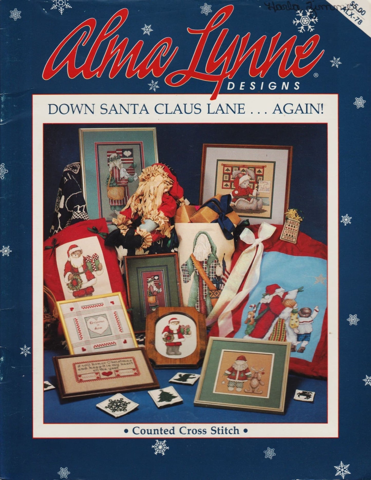 Alma Lynn Down Santa Claus Lane...Again! ALX-78 cross stitch pattern