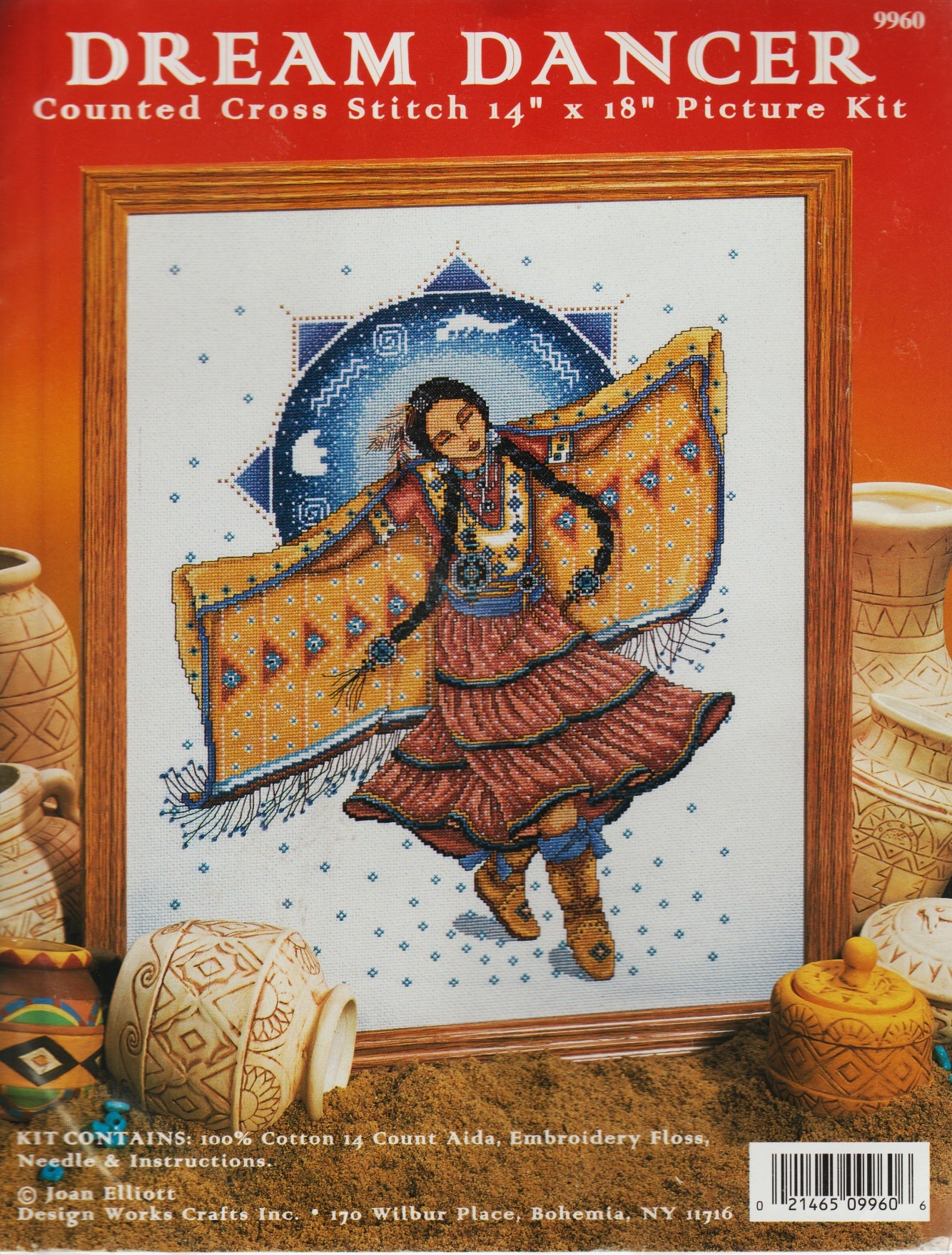 Design Works Dream Dancer Joan Elliot 9960 native american shawl dancer cross stitch kit