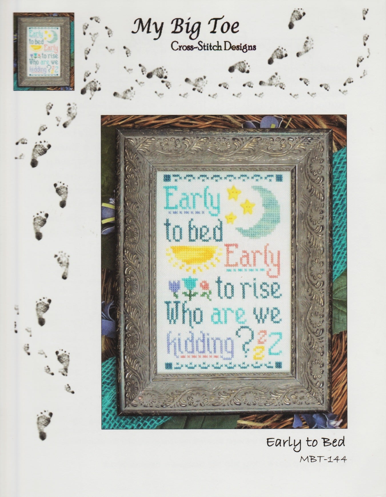My Big Toe Early To Bed MBT-144 cross stitch pattern