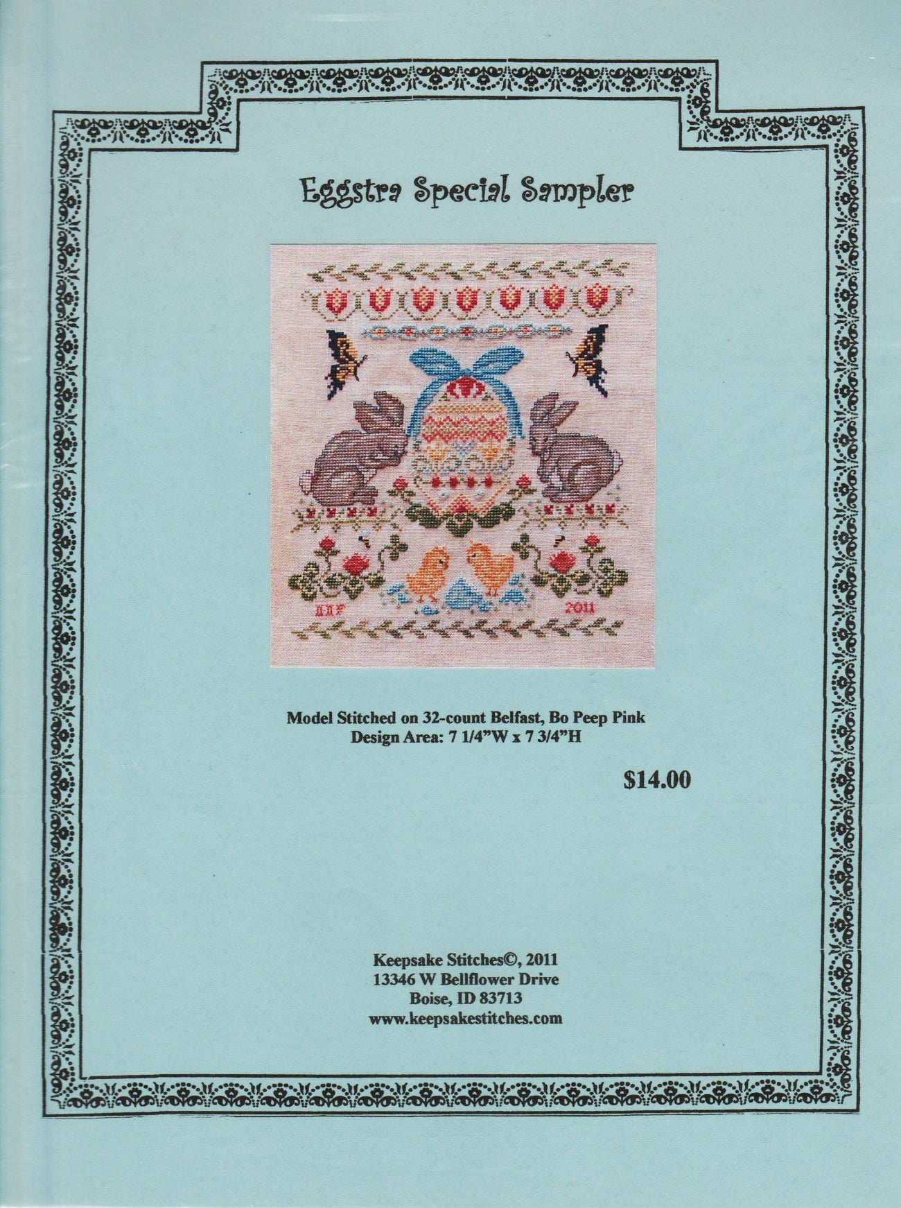 Keepsake Stitches Eggstra Special Sampler Easter Egg cross stitch pattern