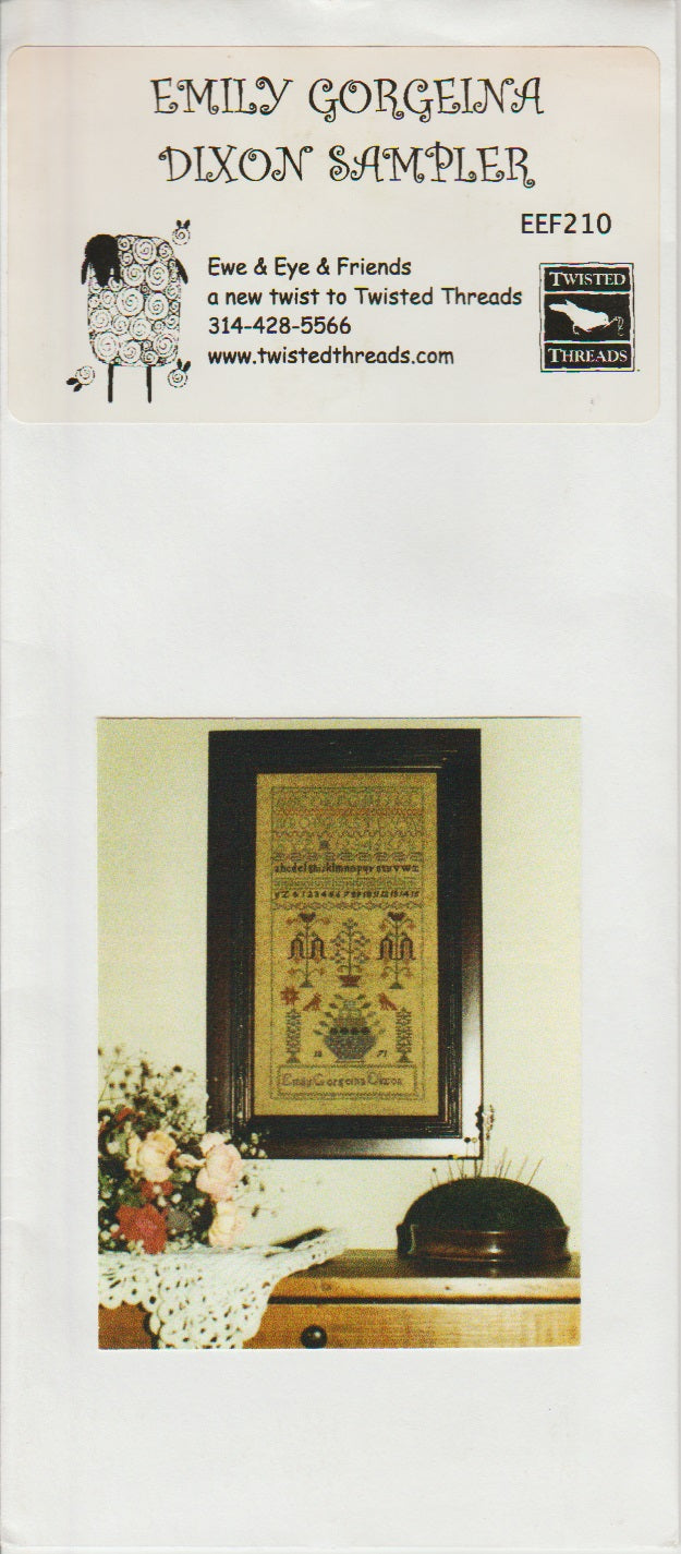 Ewe & Eye Emily Gorgeina Dixon Sampler EEF210 cross stitch pattern