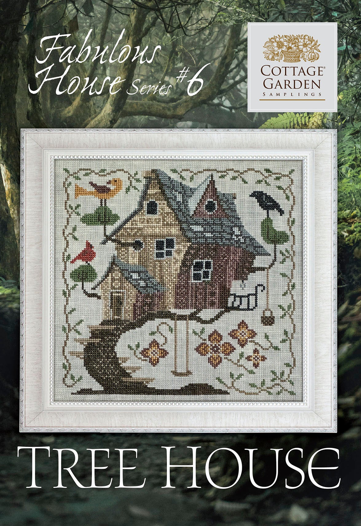 Cottage Garden Fabulous Houses #6 - Tree House CGS-1117 cross stitch pattern