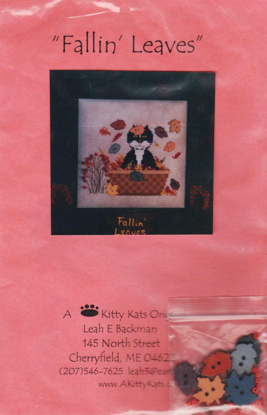 Kitty Kat Originals Fallin' Leaves cross stitch pattern