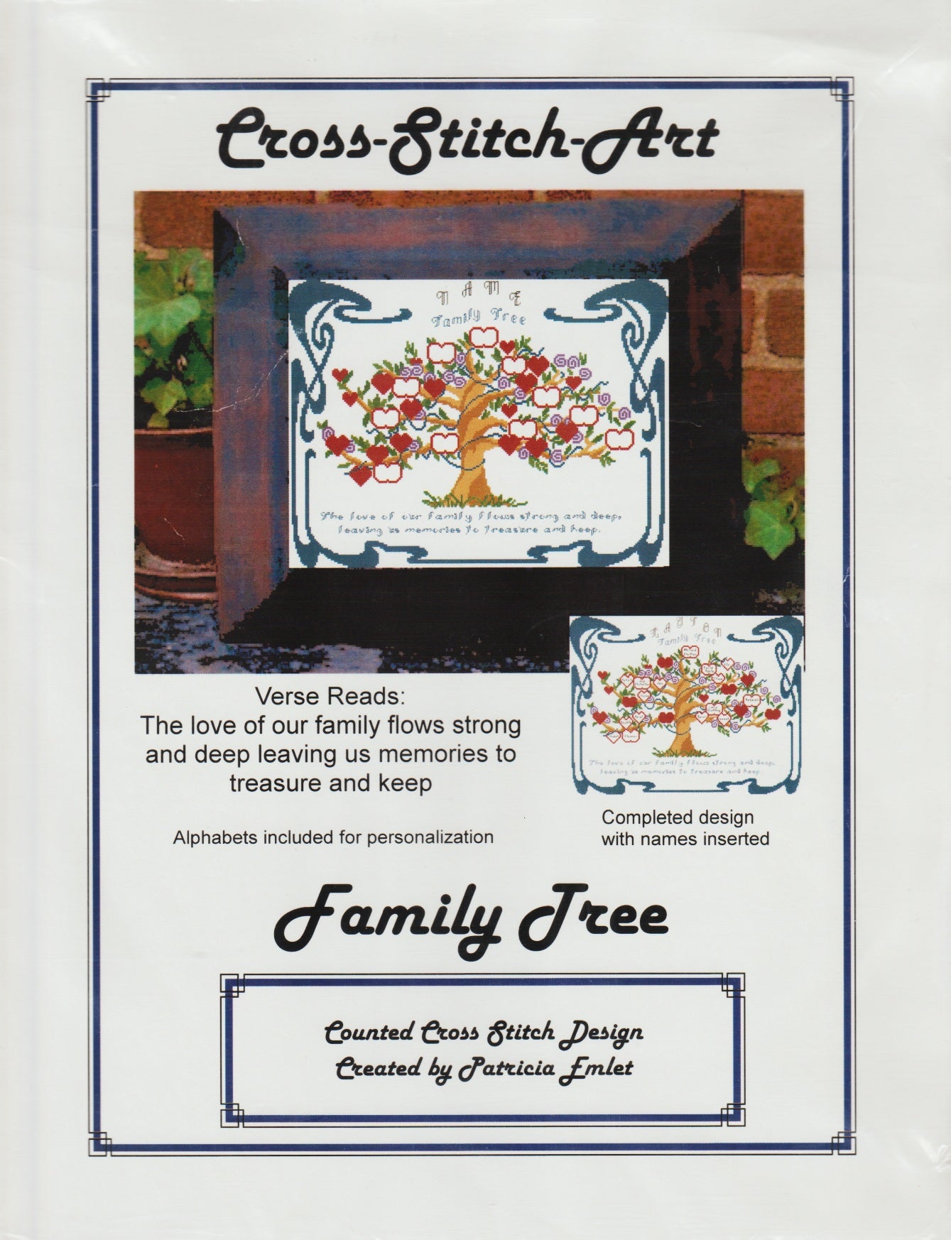 Cross-Stitch-Art Family Tree genealogy cross stitch pattern