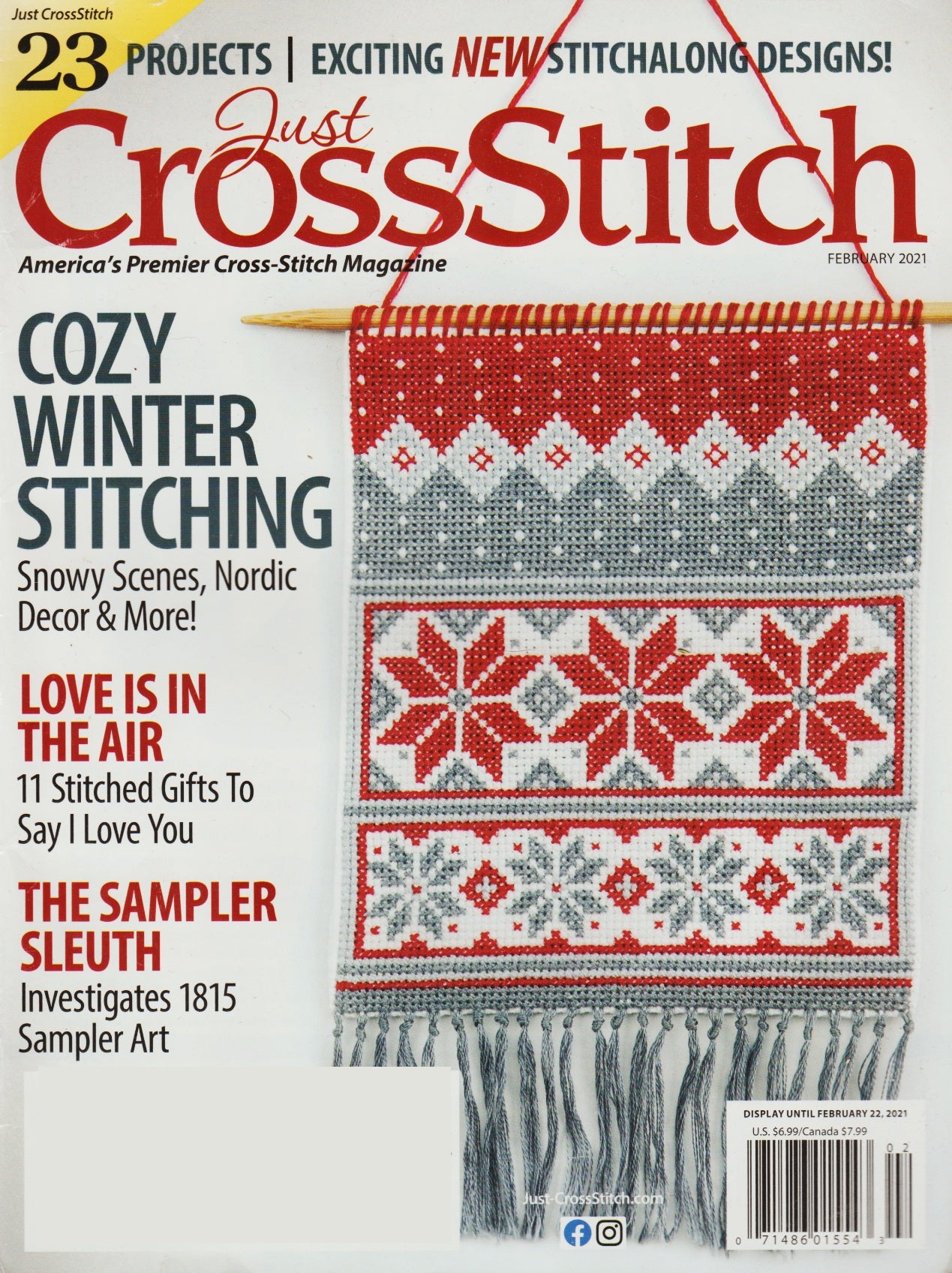 Just CrossStitch February 2021 cross stitch magazine