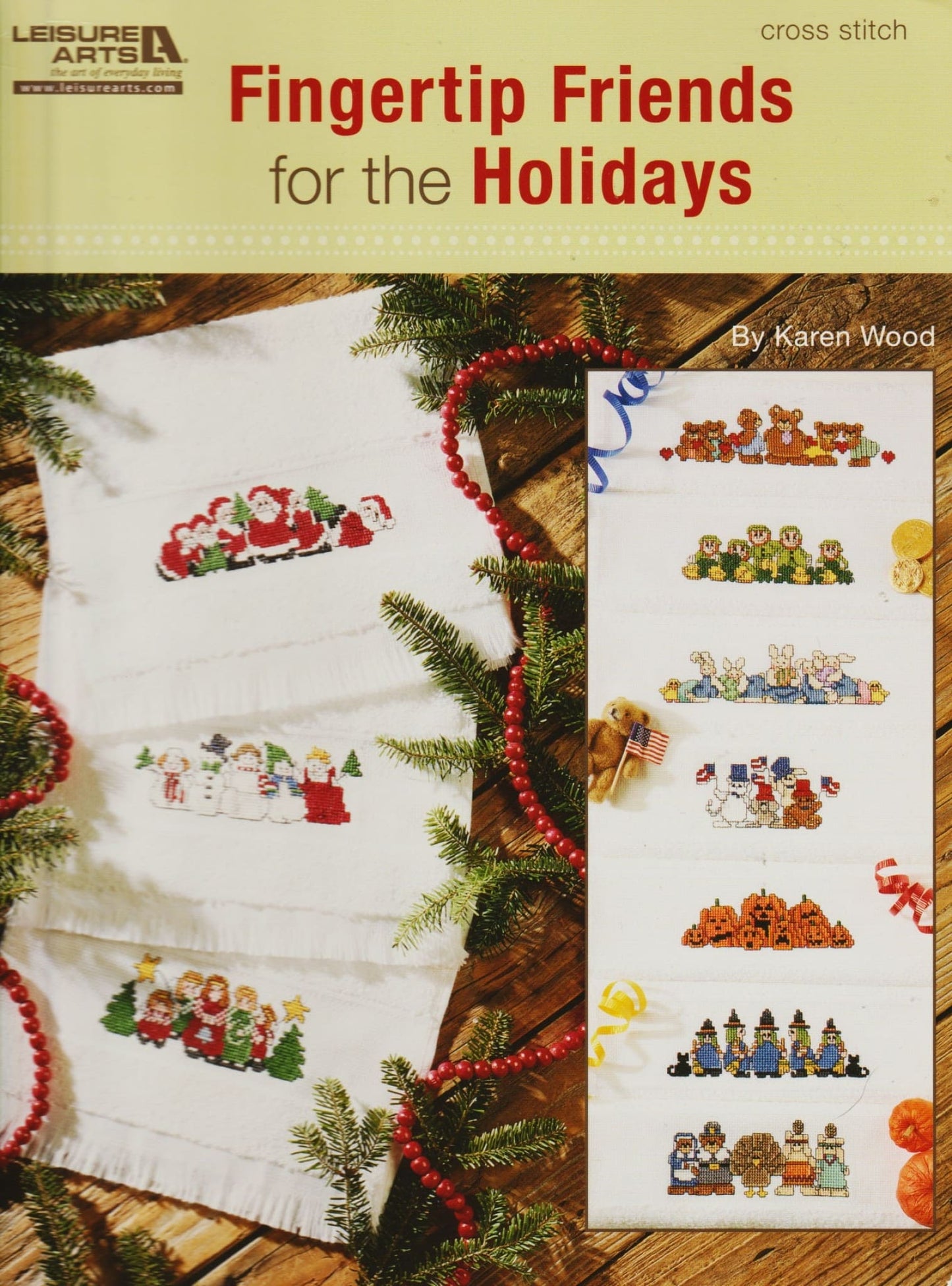 Leisure Arts Fingertip Friends for the Holidays 5521 cross stitch pattern