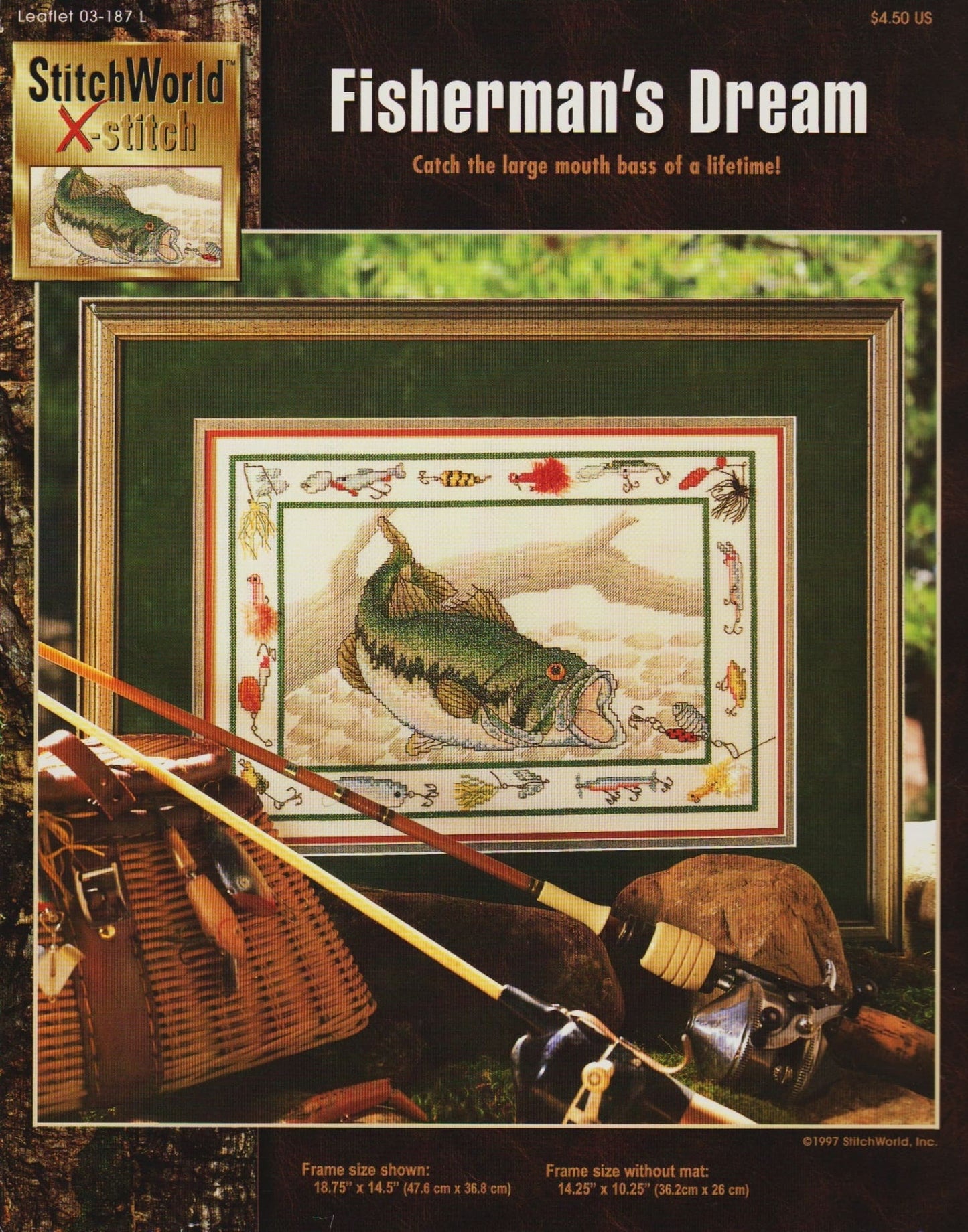 Stitchworls X-Stitch Fisherman's Dream 03-187L trout cross stitch pattern