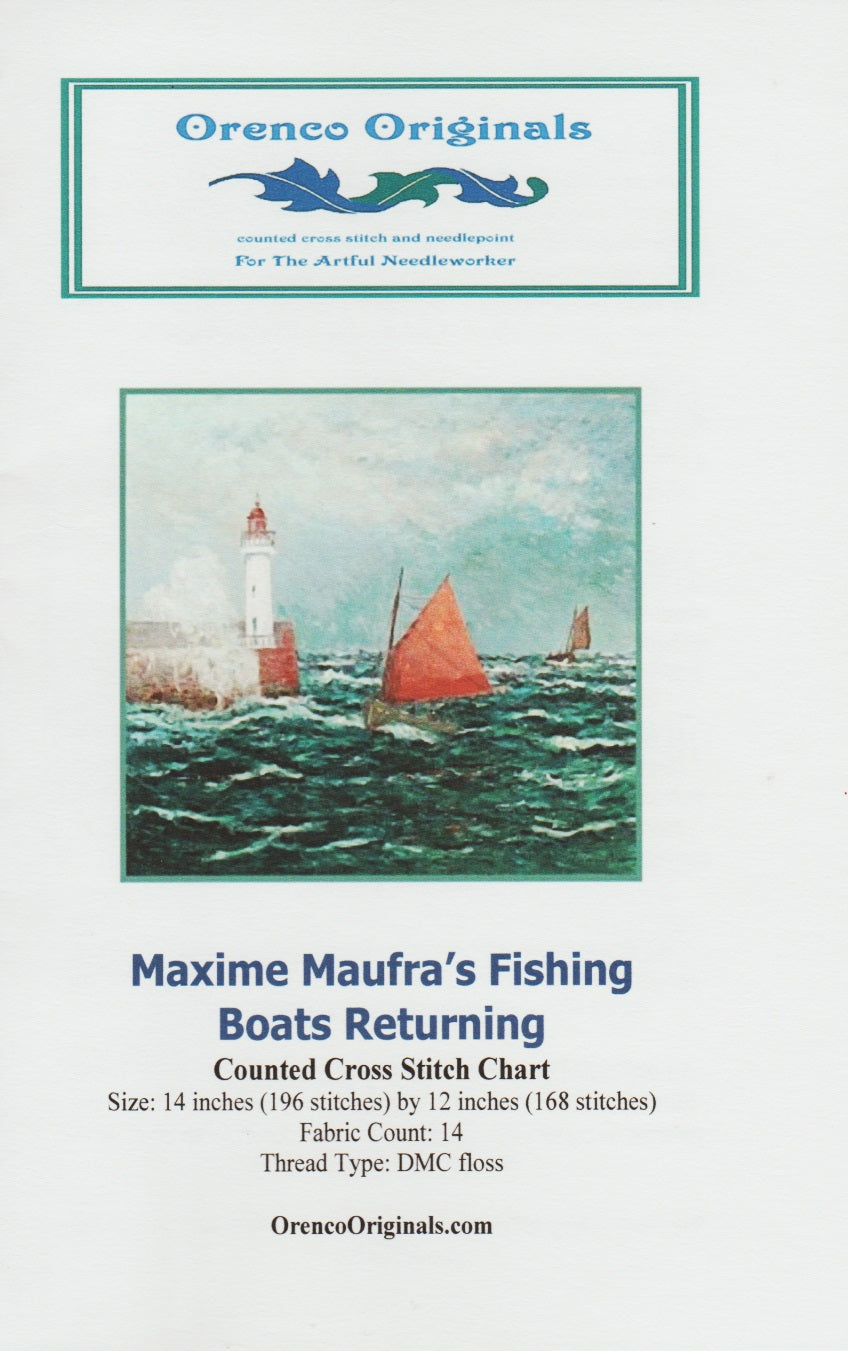 Orenco Originals Fishing Boats Returning cross stitch pattern