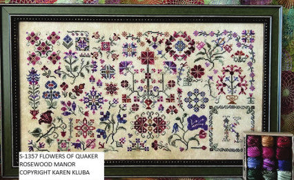 Rosewood Manor Flowers of Quaker S-1357 cross stitch pattern