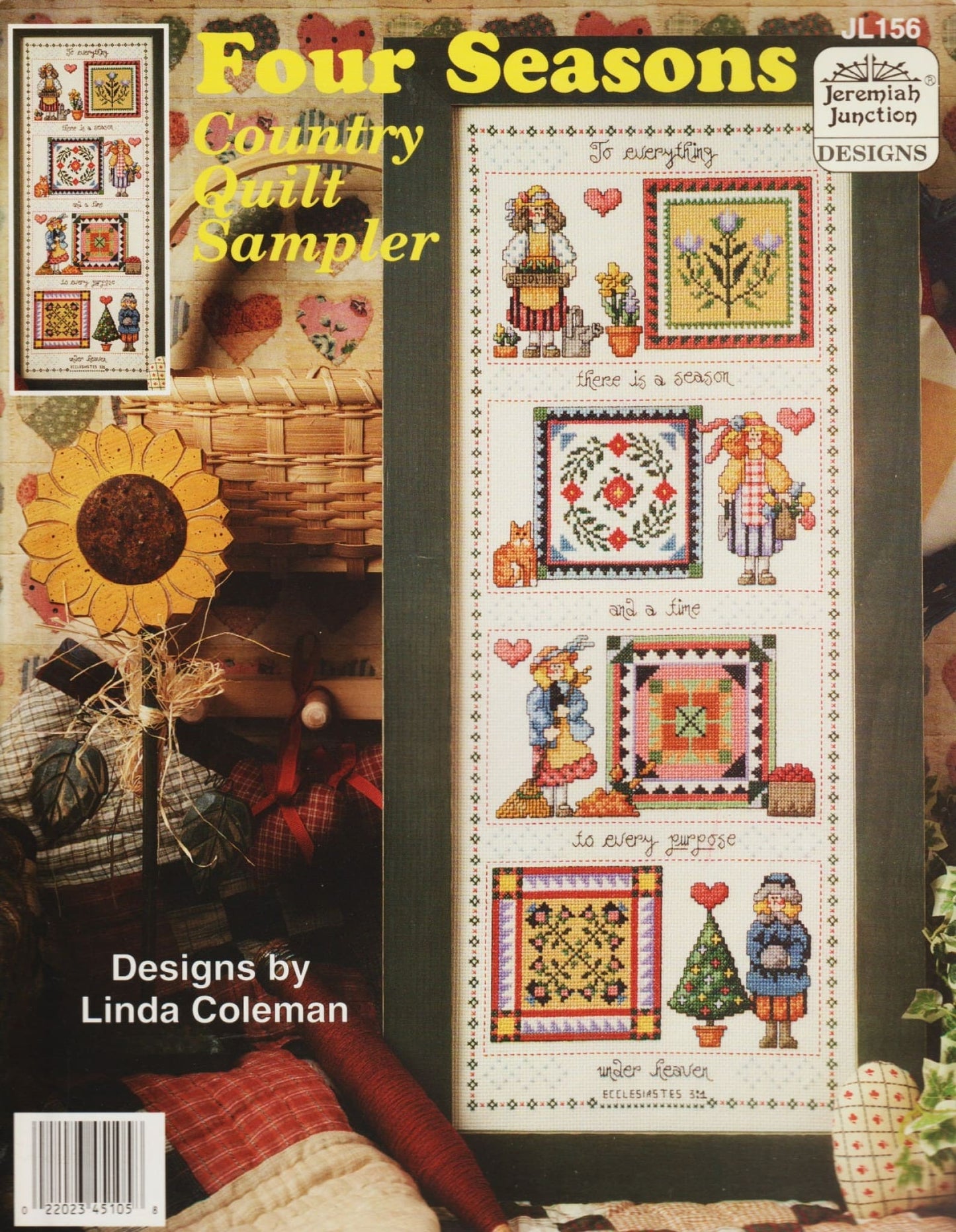Jeremiah Junction Four Seasons Country Quilt Sampler JL156 cross stitch pattern