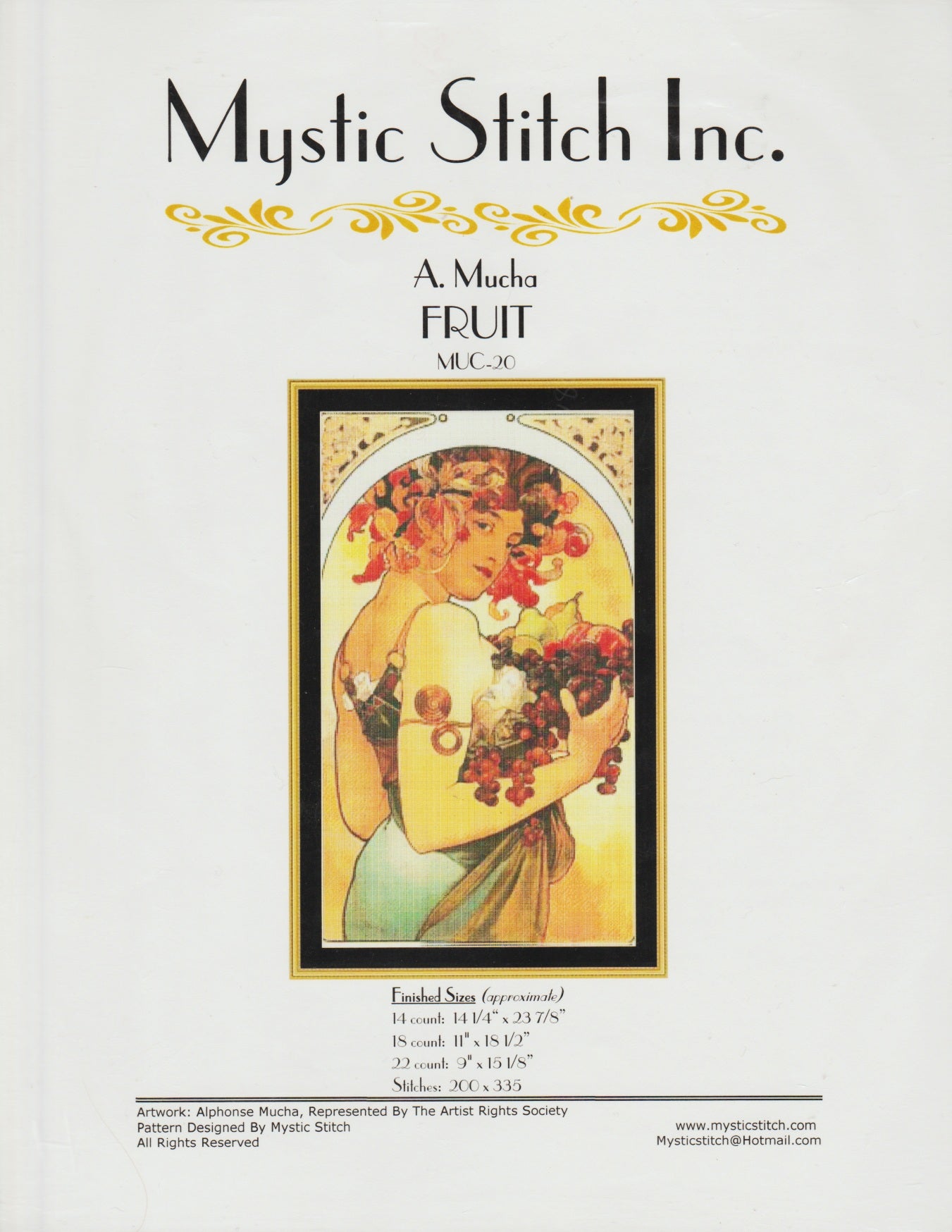 Mystic Stitch Fruit MUC-20 cross stitch pattern
