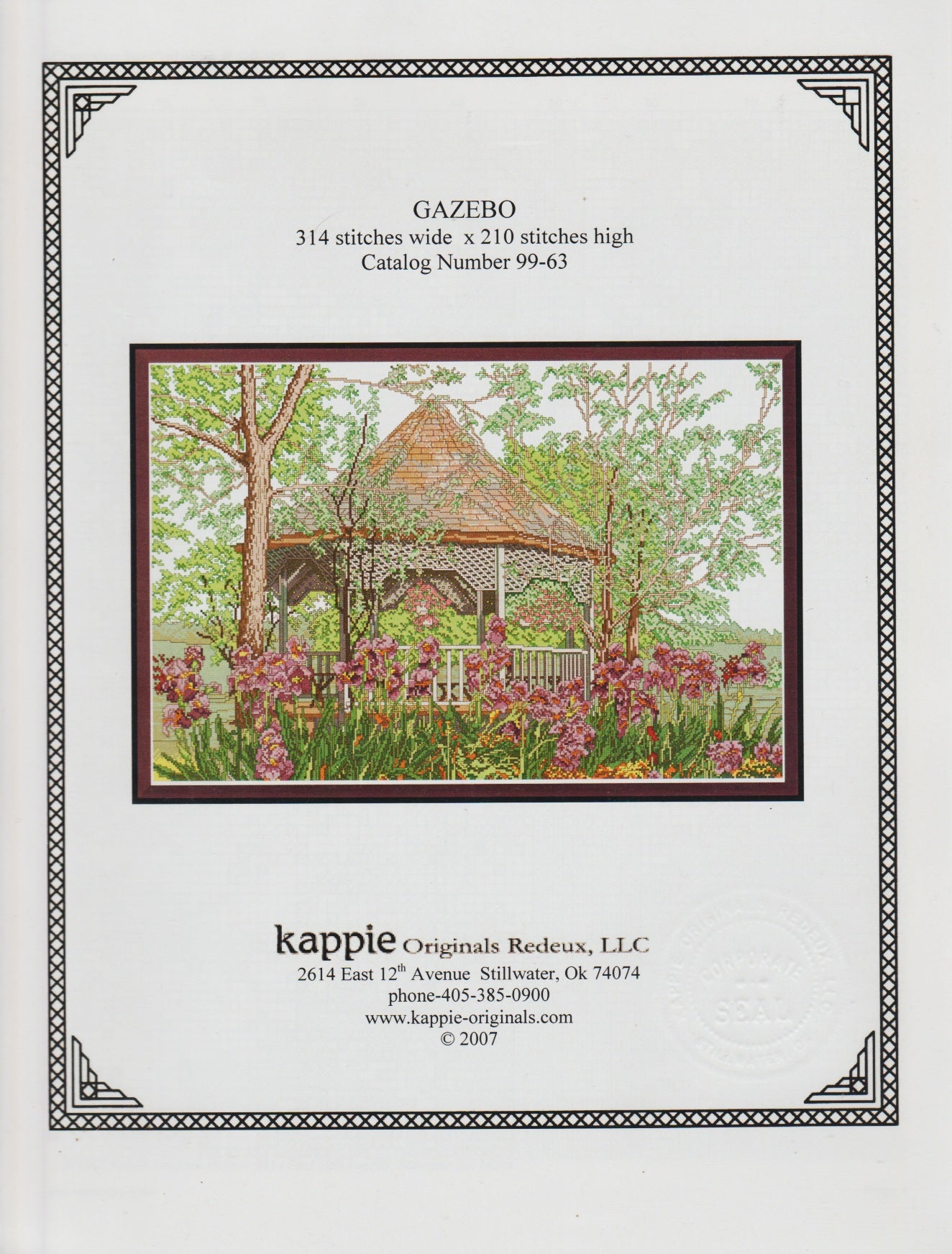 Kappie Originals Redeux Gazebo 99-63 cross stitch pattern