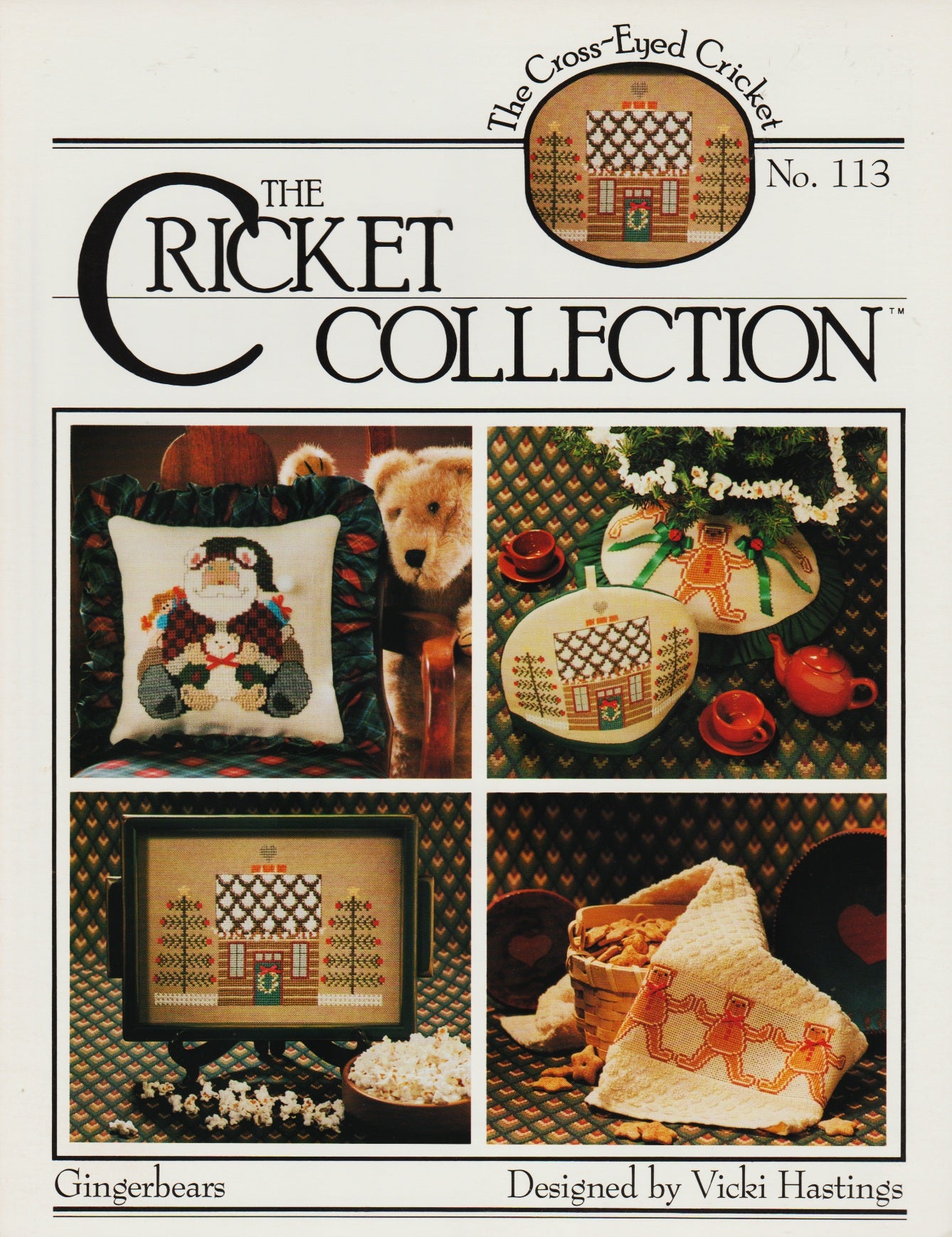 Cricket Collection Gingerbears CC113 Santa Christmas cross stitch pattern