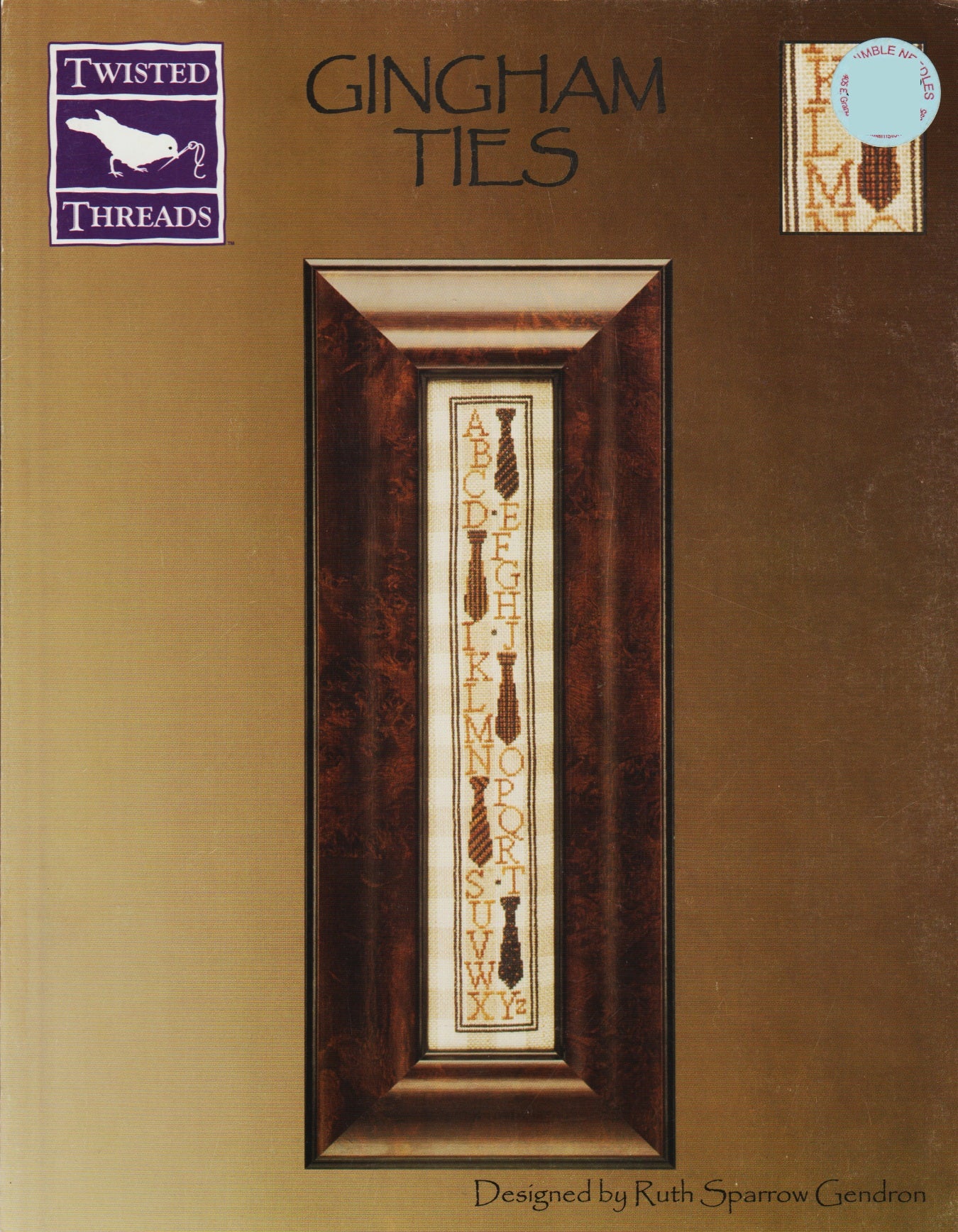 Twisted Threads Gingham Ties cross stitch pattern