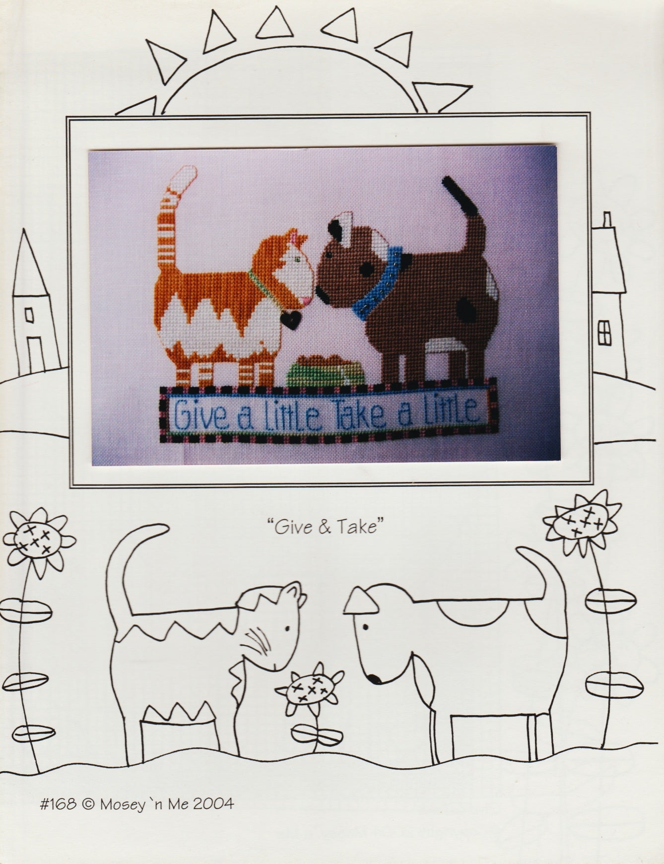 Mosey 'n Me Give & Take 168 cross stitch pattern
