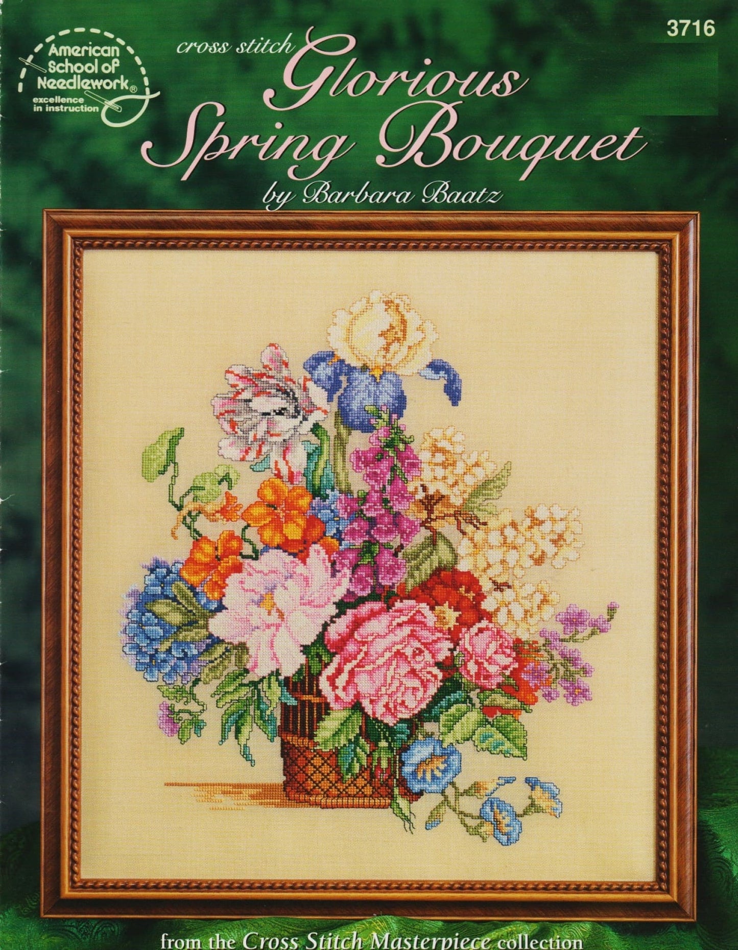 American School of Needlework Glorious Spring Bouquet flower cross stitch pattern