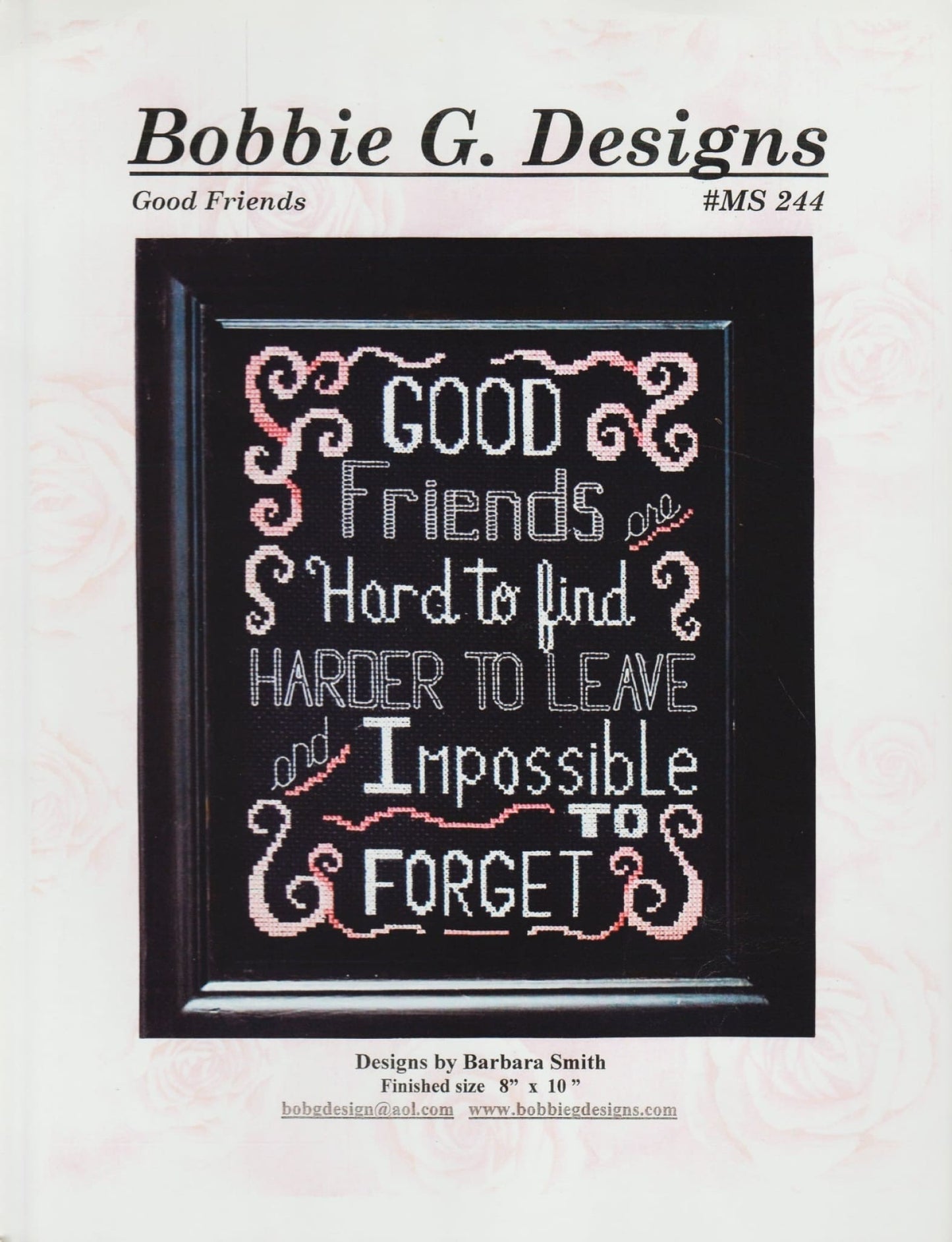 Bobbie G. Good Friends MS244 cross stitch pattern