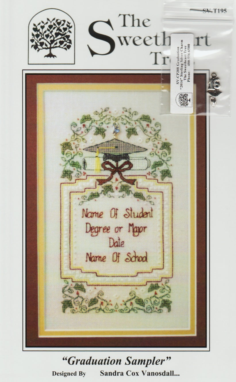 Sweetheart Tree Graduation Sampler 2016 cross stitch pattern