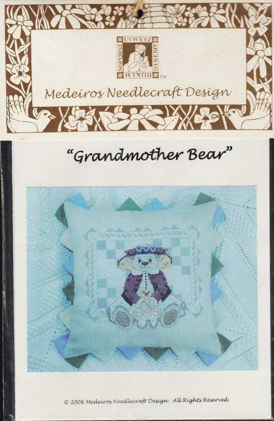 Medeiros Grandmother Bear cross stitch pattern